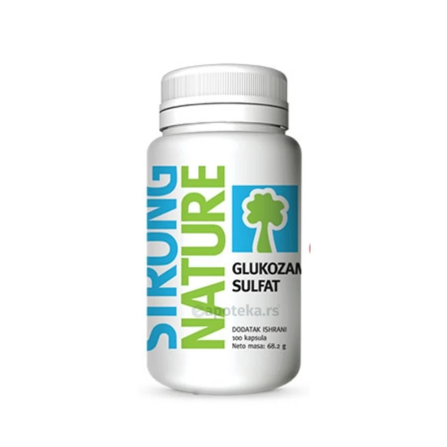 STRONG NATURE Glukozamin Sulfat 500 mg 100 Kapsula; za Zglobove i Kosti