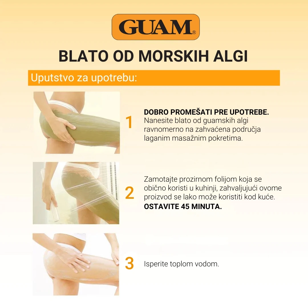 GUAM® Blato od Algi Protiv Celulita i za Zatezanje Kože HLADNO 500 g