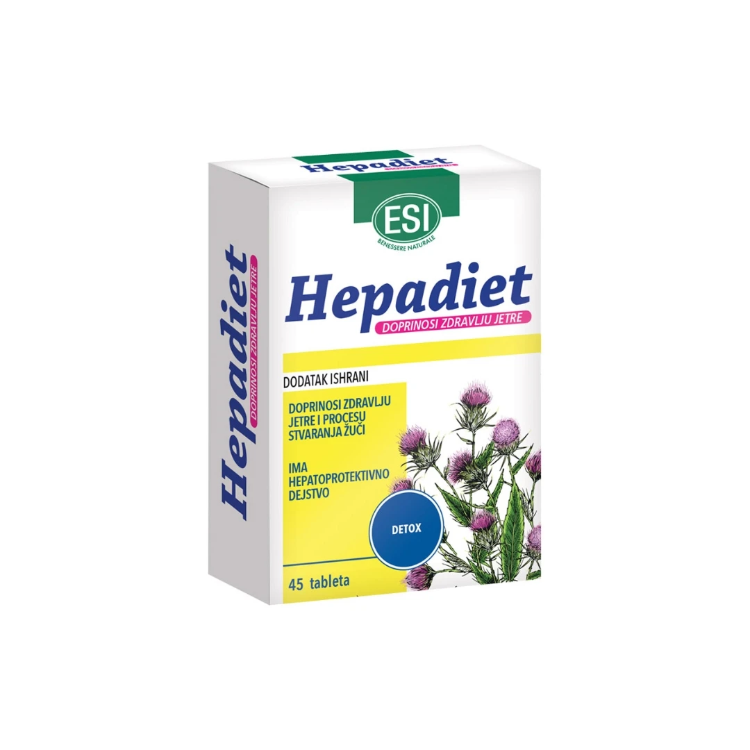 ESI Hepadiet Detox 45 Tableta; Doprinosi Zdravlju Jetre