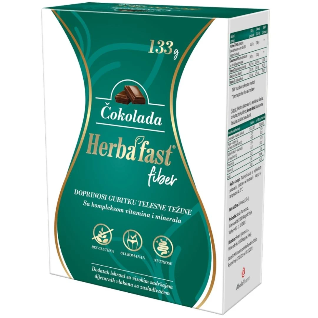 Herbafast® Fiber Čokolada 10 Kesica za Mršavljenje