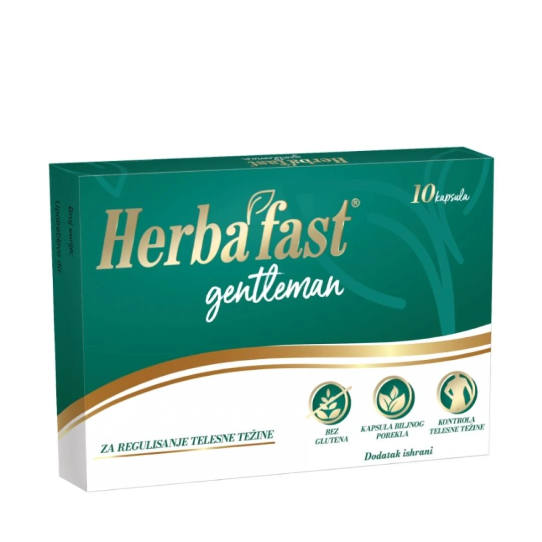 Herbafast® Gentleman 10 Kapsula za Mršavljenje; Protiv Gojaznosti