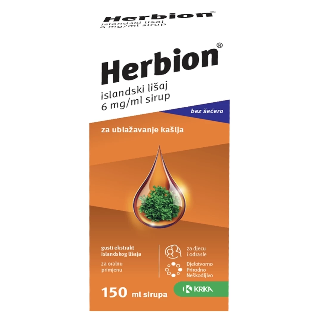 KRKA Herbion Sirup od Islandskog Lišaja 150 mL