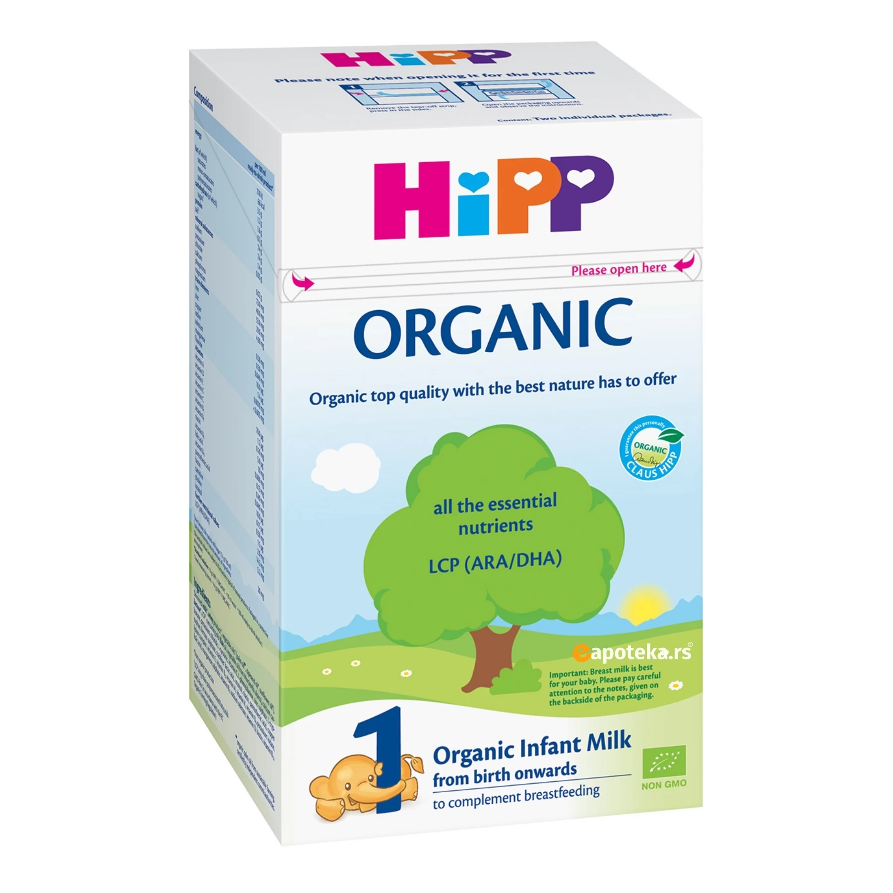 HIPP Mleko za Bebe ORGANIC Organsko Mleko za Bebe 1 800 g