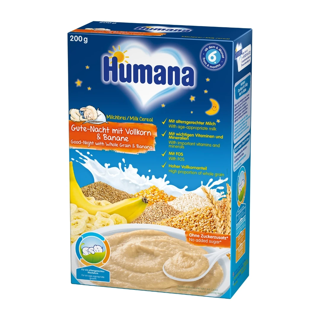 Humana Mlečna Kašica za Laku Noć Žitarice i Banana 200 g