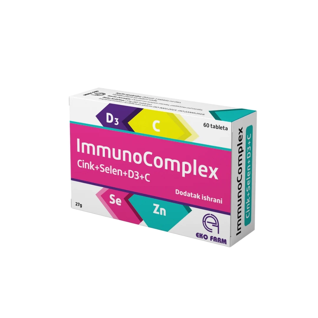 Immuno Complex 60 Tableta za Jak i Snažan Imunitet sa Cinkom, Selenom, D3 i C Vitaminom