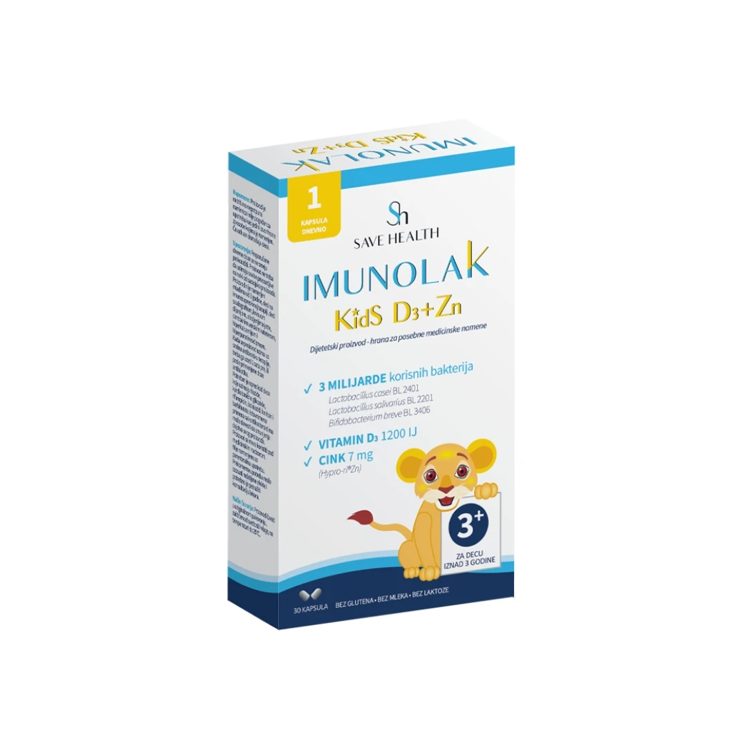IMUNOLAK Kids D3+Cink 30 Kapsula Probiotik za Decu