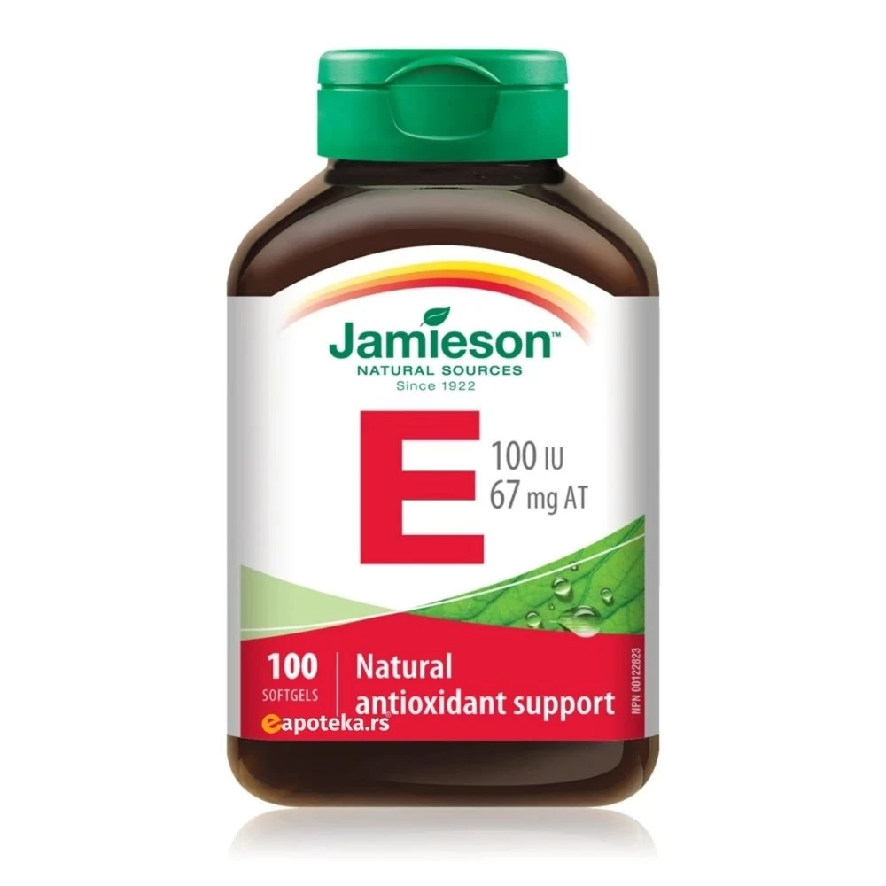Jamieson™ Vitamin E 100 IU / 67 mg - 100 Kapsula