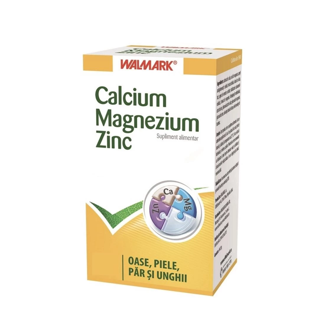 WALMARK® Kalcijum, Magnezijum, Cink 30 Tableta