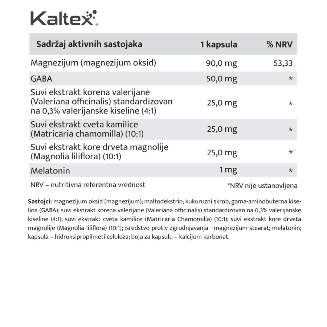 Kaltex Advanced SLEEP Formula 30 Kapsula za Relaksaciju i Kvalitetan San