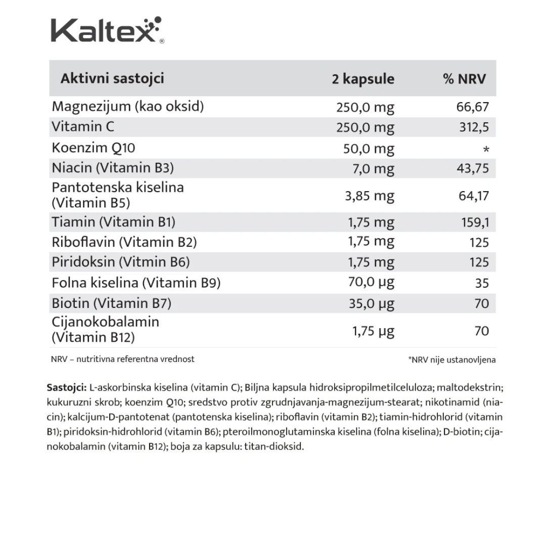 Kaltex ULTRA ENERGY B-Complex+Q10 30 Kapsula