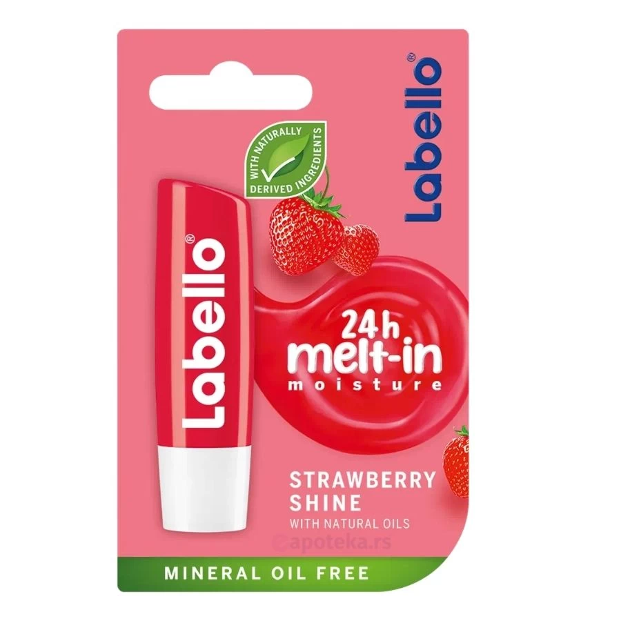 NIVEA Labello® Jagoda Strawberry Shine 5.5 mL Stik za Usne sa Jagodom
