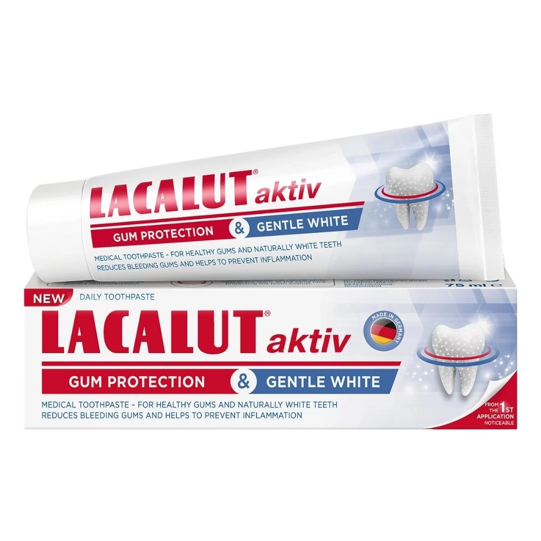 LACALUT® Pasta za Zube Aktiv Gum Protection & Gentle White 75 mL
