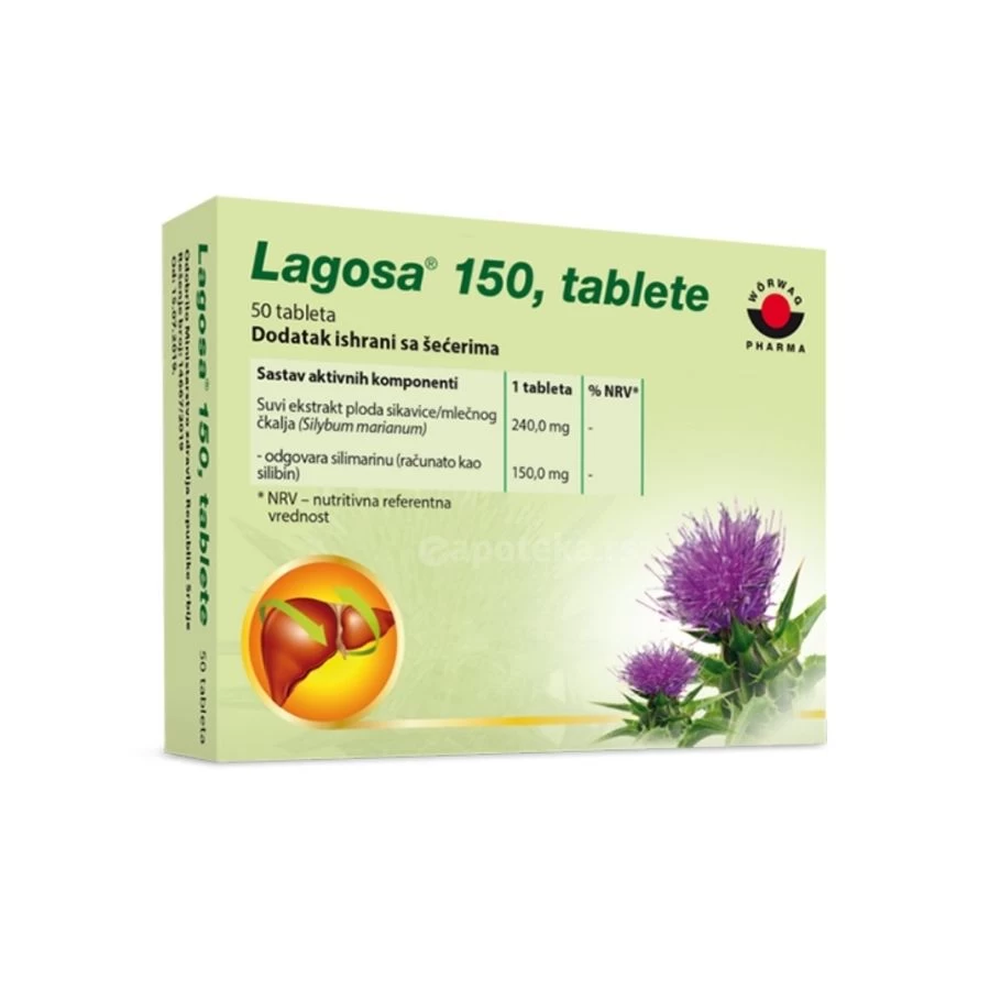 WÖRWAG PHARMA Lagosa za Regeneraciju Jetre 150 mg 50 Tableta