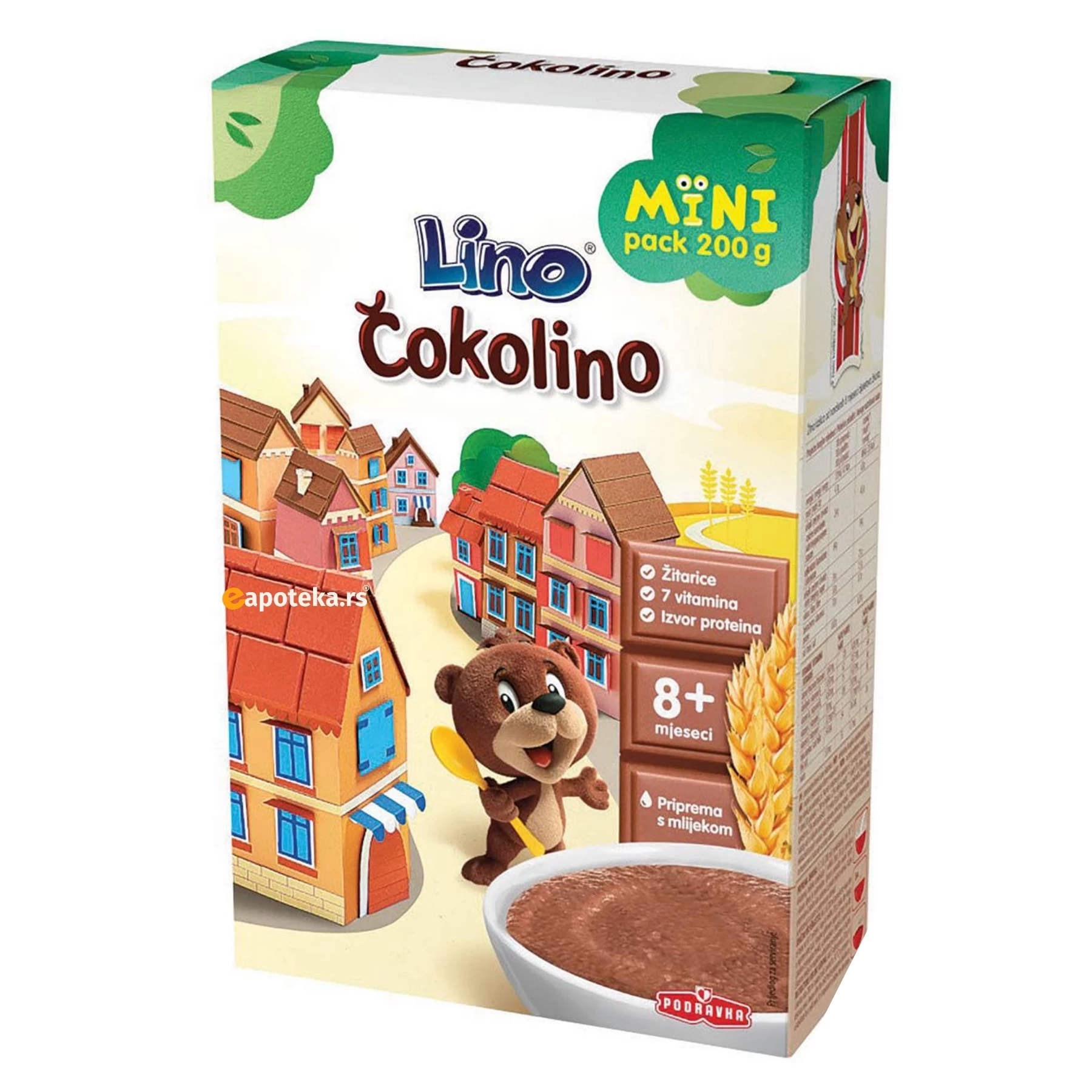 Lino® Bezmlečna Kaša Čokolino 200g