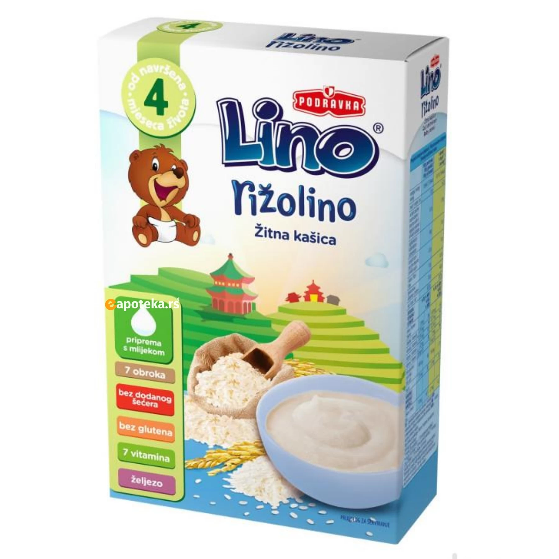 Lino® Bezmlečna Kaša Rižolino 150g