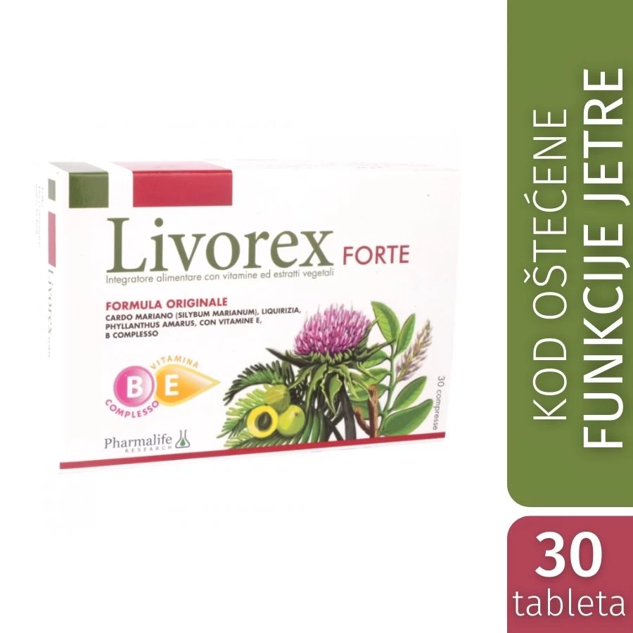 Livorex FORTE 30 Tableta za Normalnu Funkciju Jetre; za Jetru