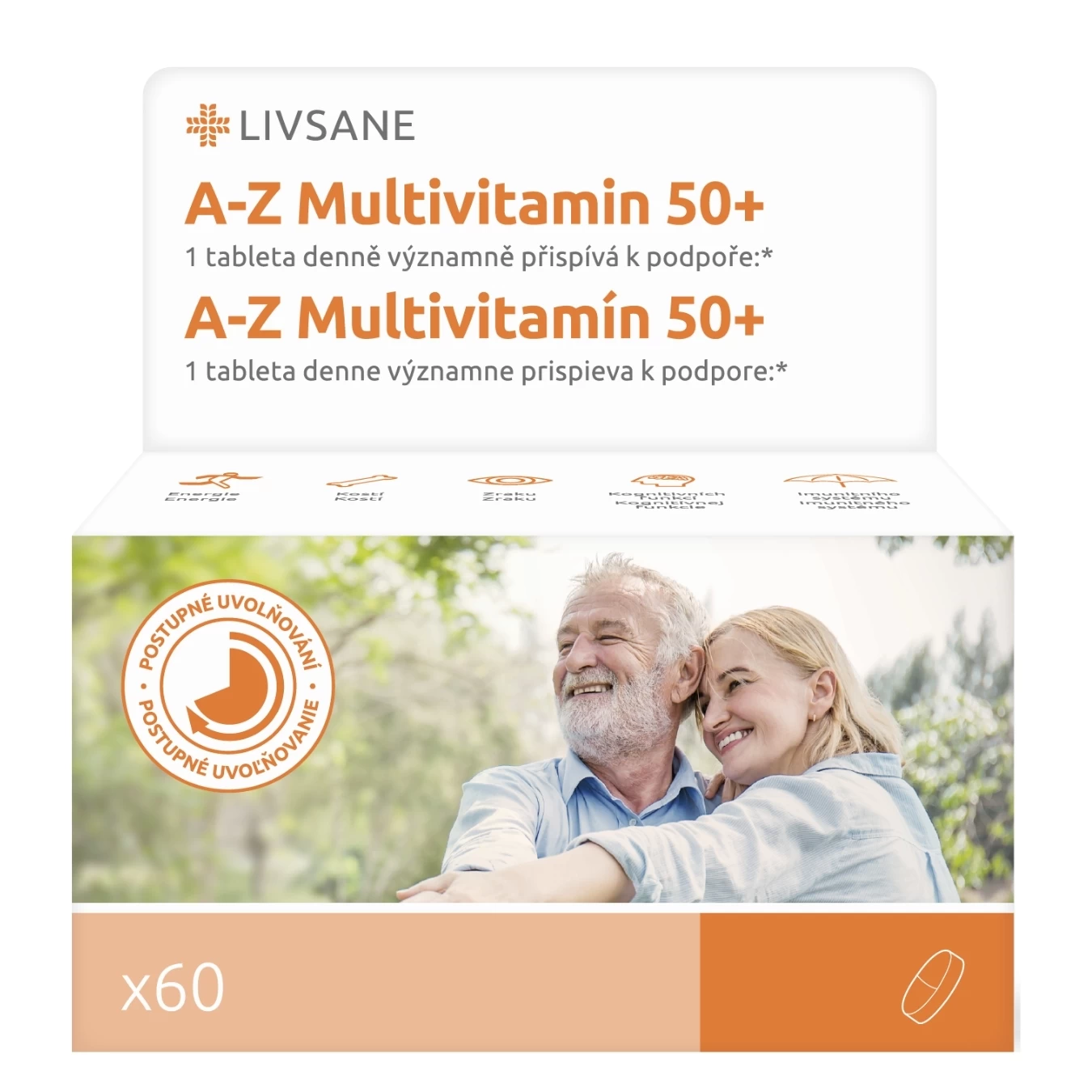 LIVSANE A-Z Multivitamin 50+ Depot 60 Tableta 