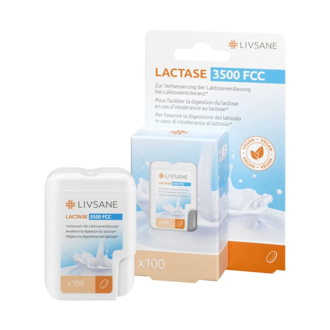 LIVSANE enzim LAKTAZA Lactase 3500 FCC 100 Tableta