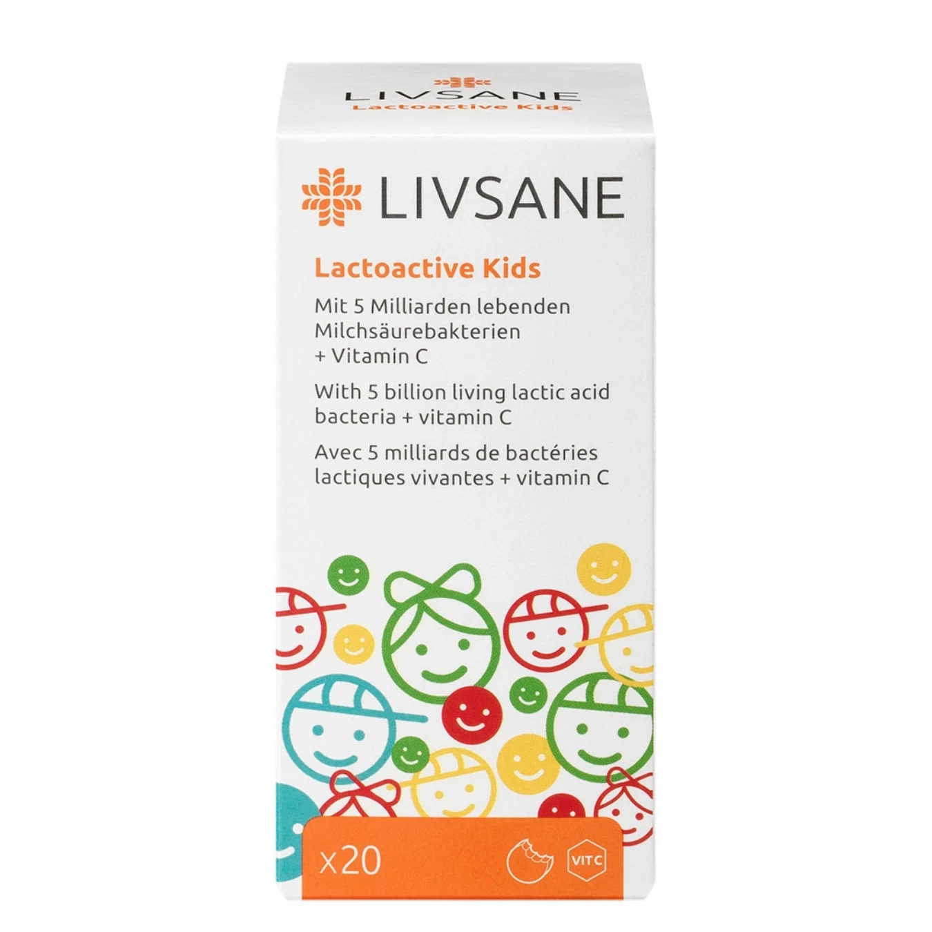 LIVSANE Probiotik Lactoactive Kids 20 Tableta za Žvakanje