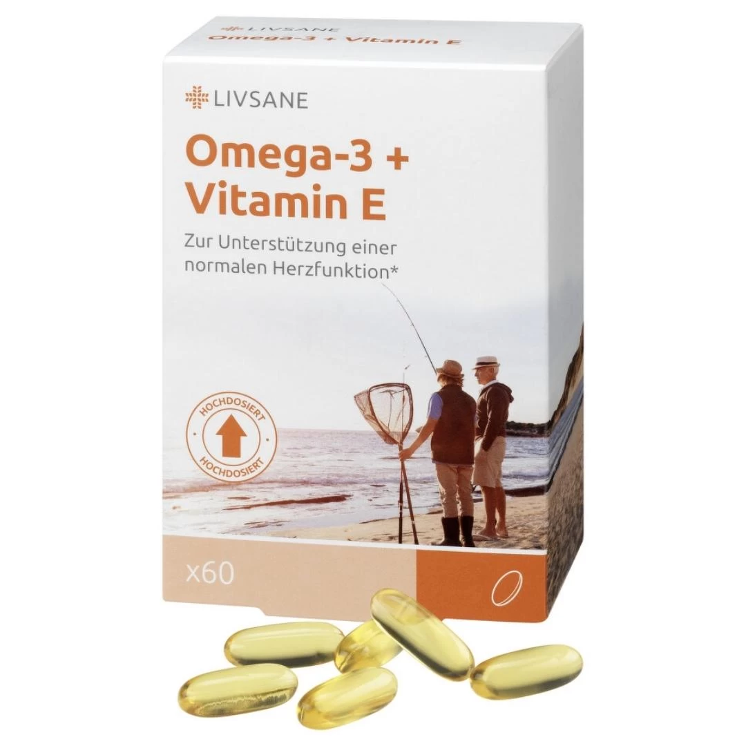 LIVSANE Omega 3 + Vitamin E 60 Kapsula