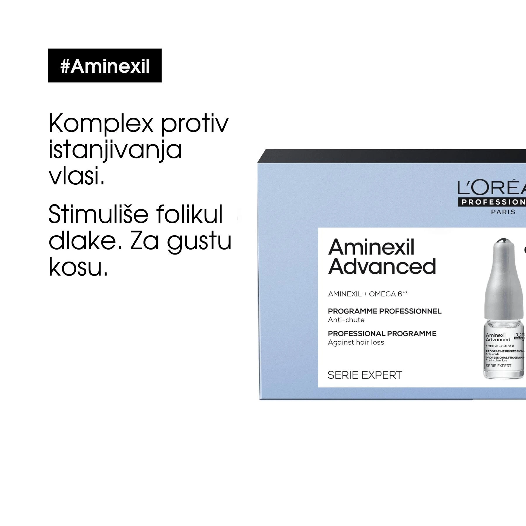 L’Oréal Professionnel Serie Expert AMINEXIL Advanced Ampula Protiv Opadanja Kose 10x6 mL