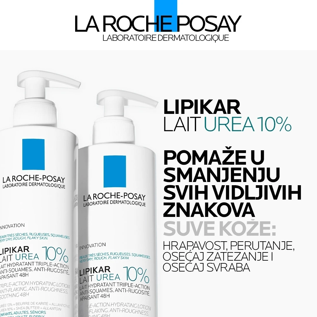 La Roche-Posay LIPIKAR Lait Urea 10%  Mleko za Suvu i Grubu Kožu 200 mL