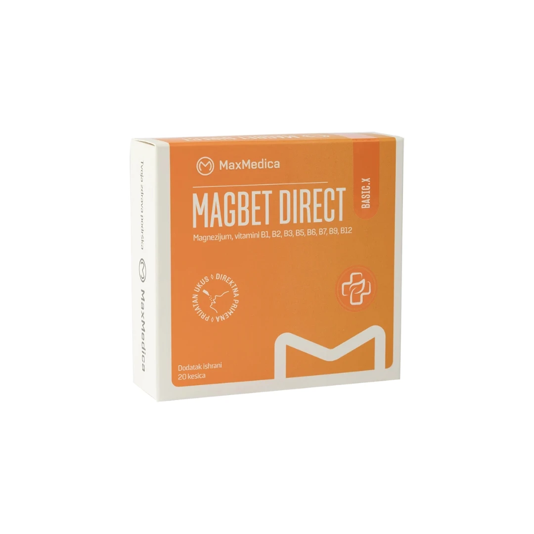 MaxMedica MAGBET Direkt 20 Kesica za Očuvanje Normalne Funkcije Imunog Sistema, Nervnog Sistema, Srca i Mišića