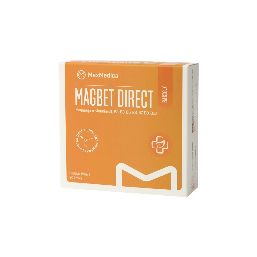 MaxMedica MAGBET Direkt 20 Kesica za Očuvanje Normalne Funkcije Imunog Sistema, Nervnog Sistema, Srca i Mišića