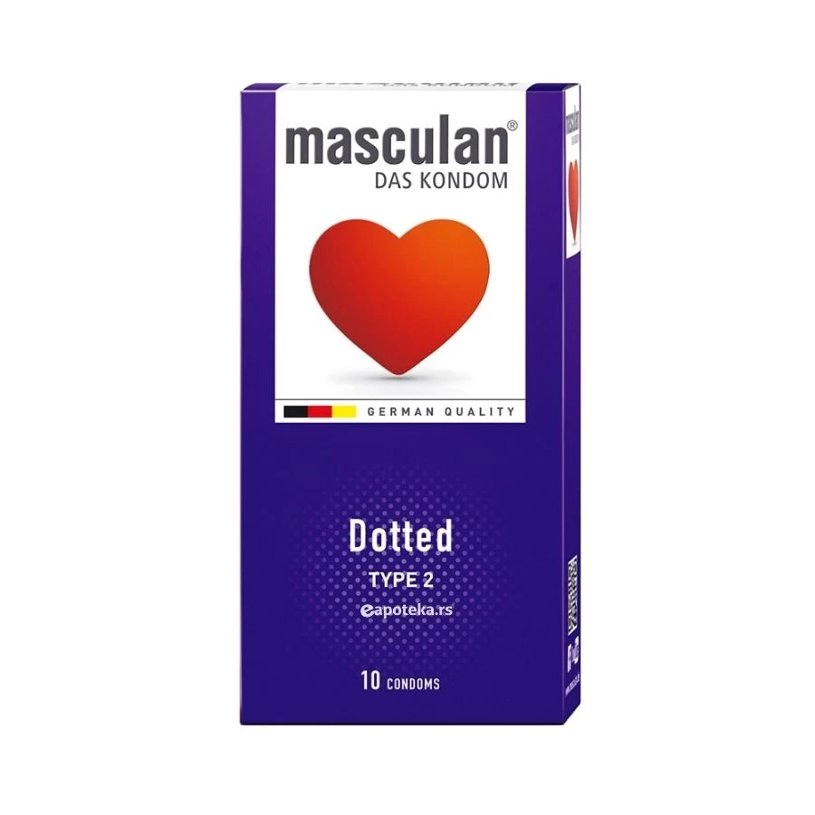 Masculan TYPE 2 Dotted - Tačkasti - 10 Kondoma