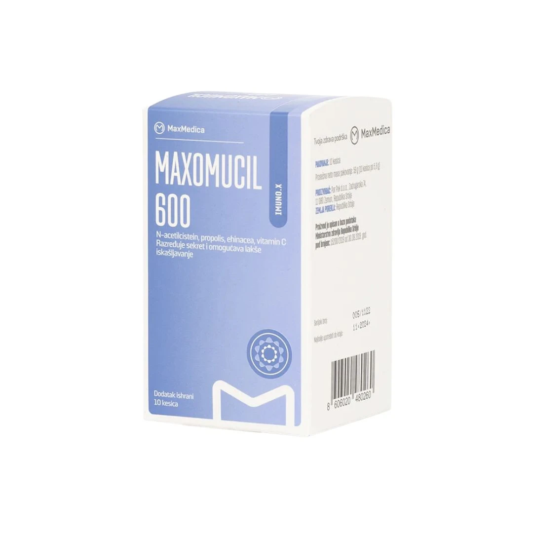 MaxMedica MaxoMucil 600 10 Kesica sa N-acetilcisteinom NAC