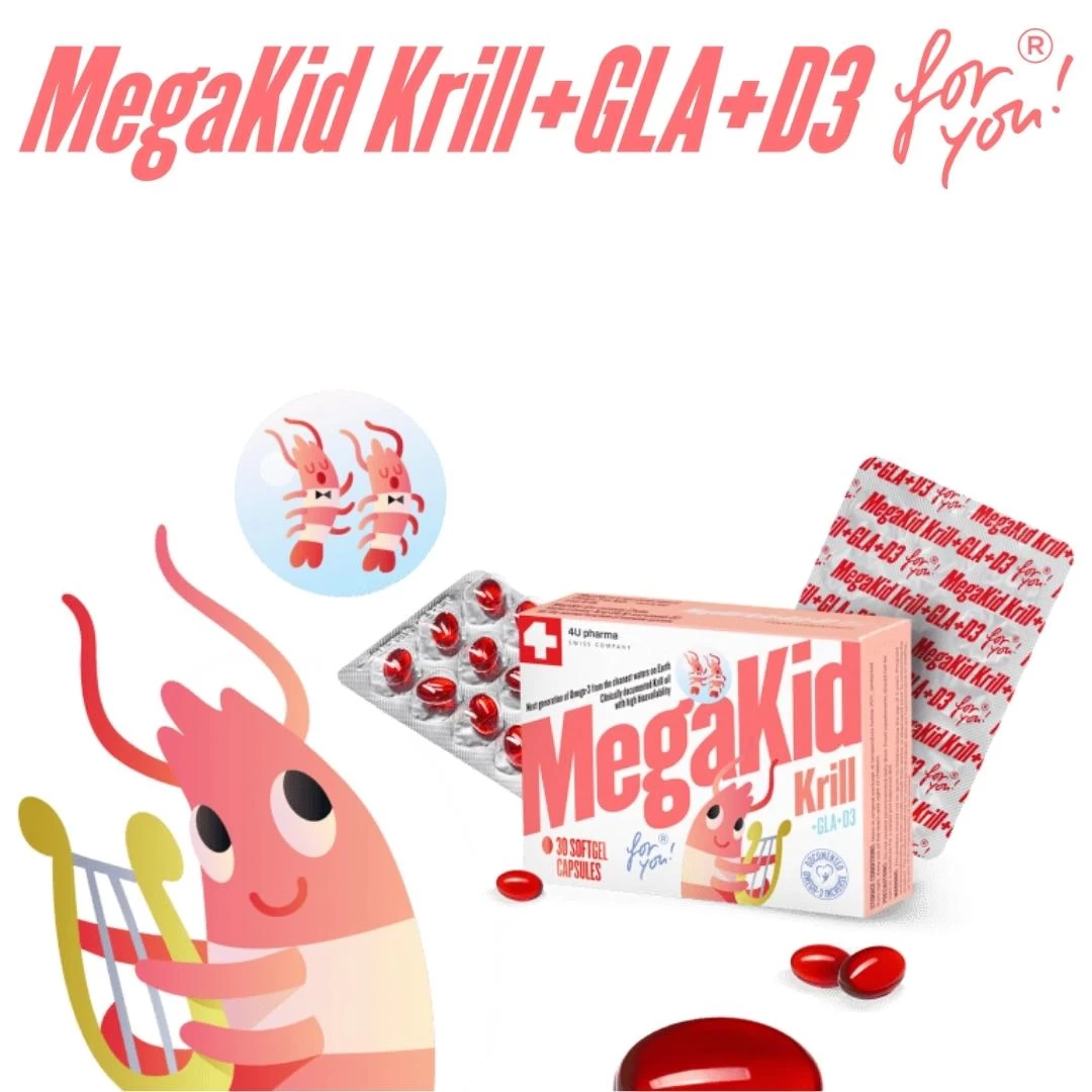 MegaKid Krill GLA+D3 30 Mekih Kapsula