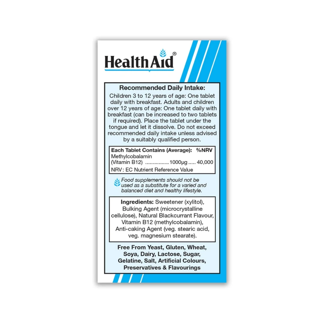 HealthAid METCOBIN B12 Methylcobalamin 1000 mcg 60 Tableta