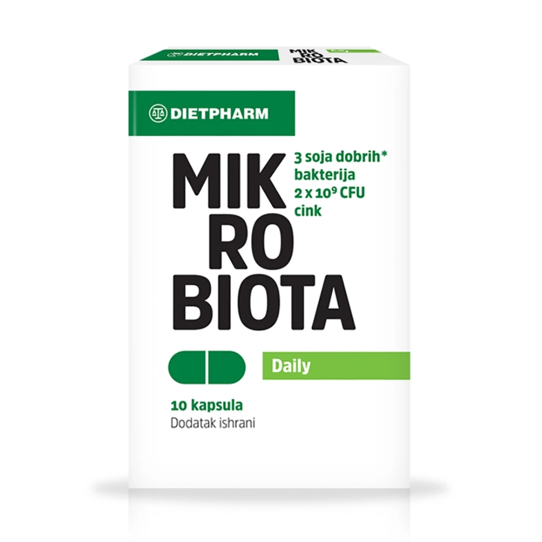 DIETPHARM Mikrobiota Daily Probiotik sa Cinkom 10 Kapsula