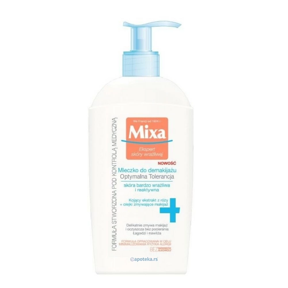 MIXA Optimal Tolerance Mleko za Uklanjanje Šminke i Čišćenje Kože Lica 200 mL