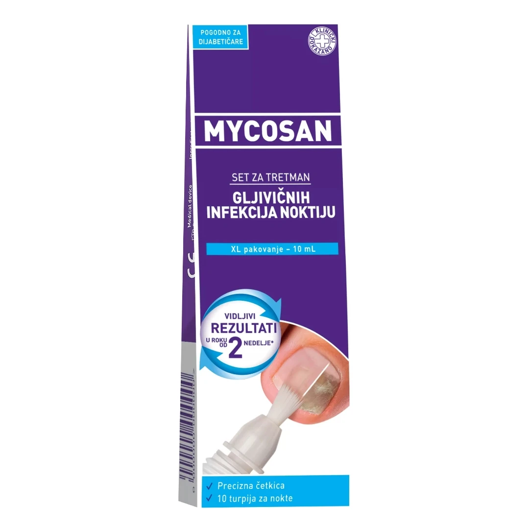 MYCOSAN Set za Tretman Gljivičnih Infekcija Noktiju Serum+10 Turpija 10 mL