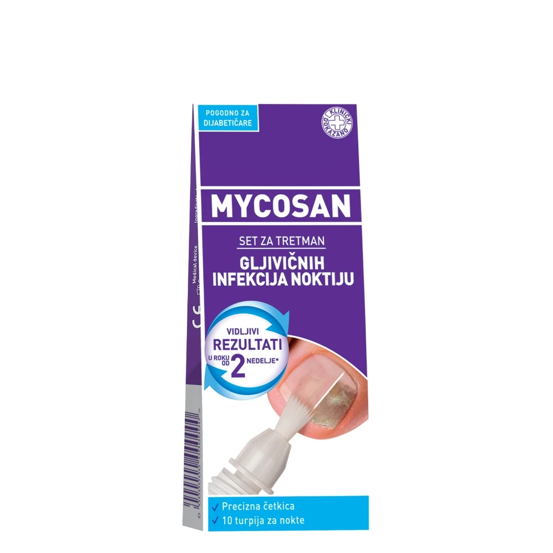 MYCOSAN Set za Tretman Gljivičnih Infekcija Noktiju Serum+10 Turpija 5 mL