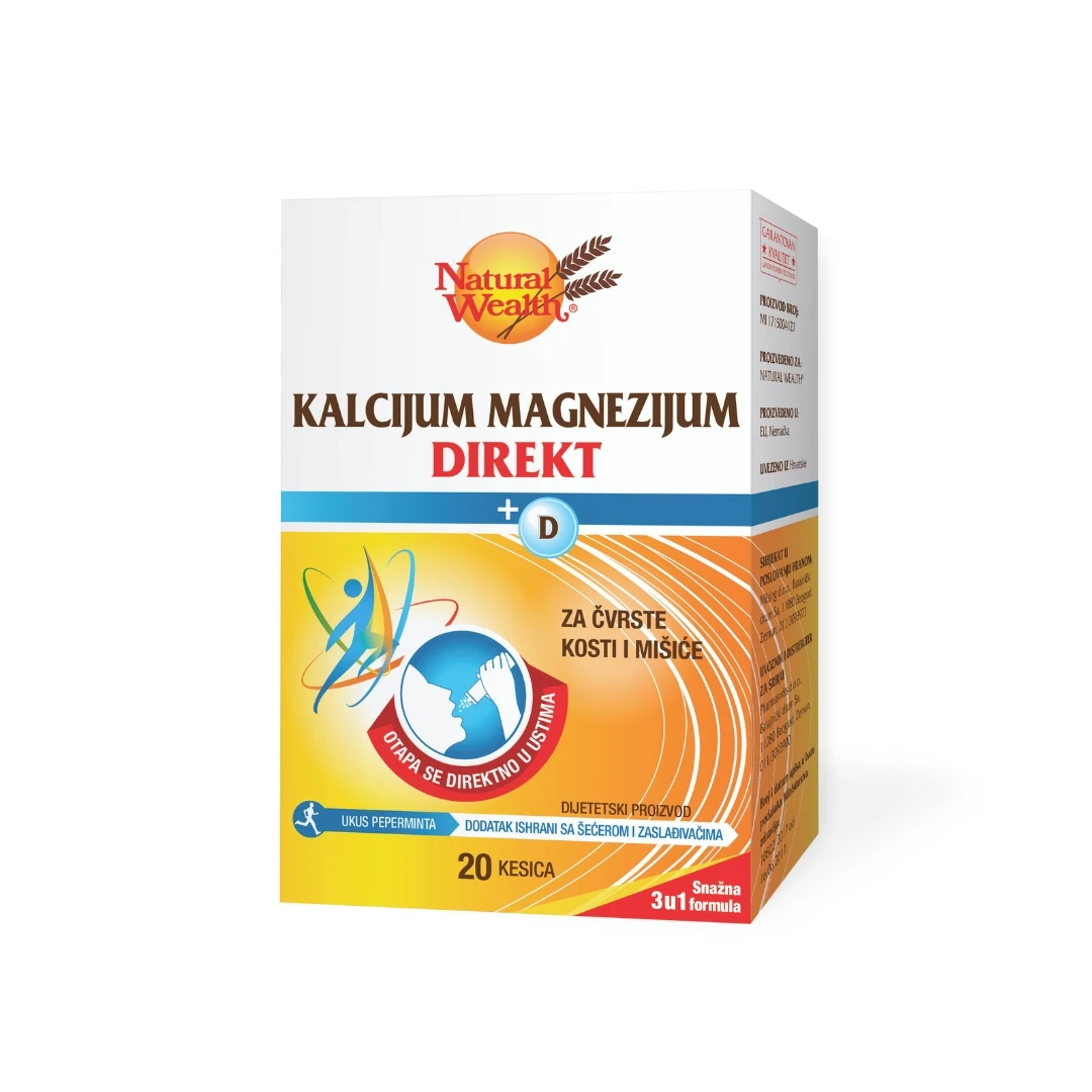 Natural Wealth® DIREKT Kalcijum Magnezijum + Vitamin D 20 Kesica