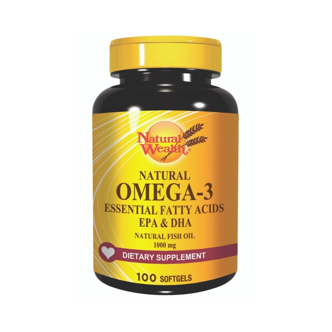Natural Wealth® OMEGA 3 Natural 1000 mg 100 Gel Kapsula