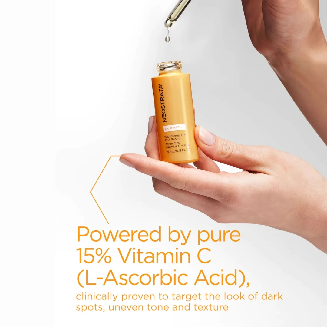NEOSTRATA® ENLIGHTEN Serum za Lice sa 15% Vitamina C + PHA za Ujednačen i Blistav Ten 15 mL