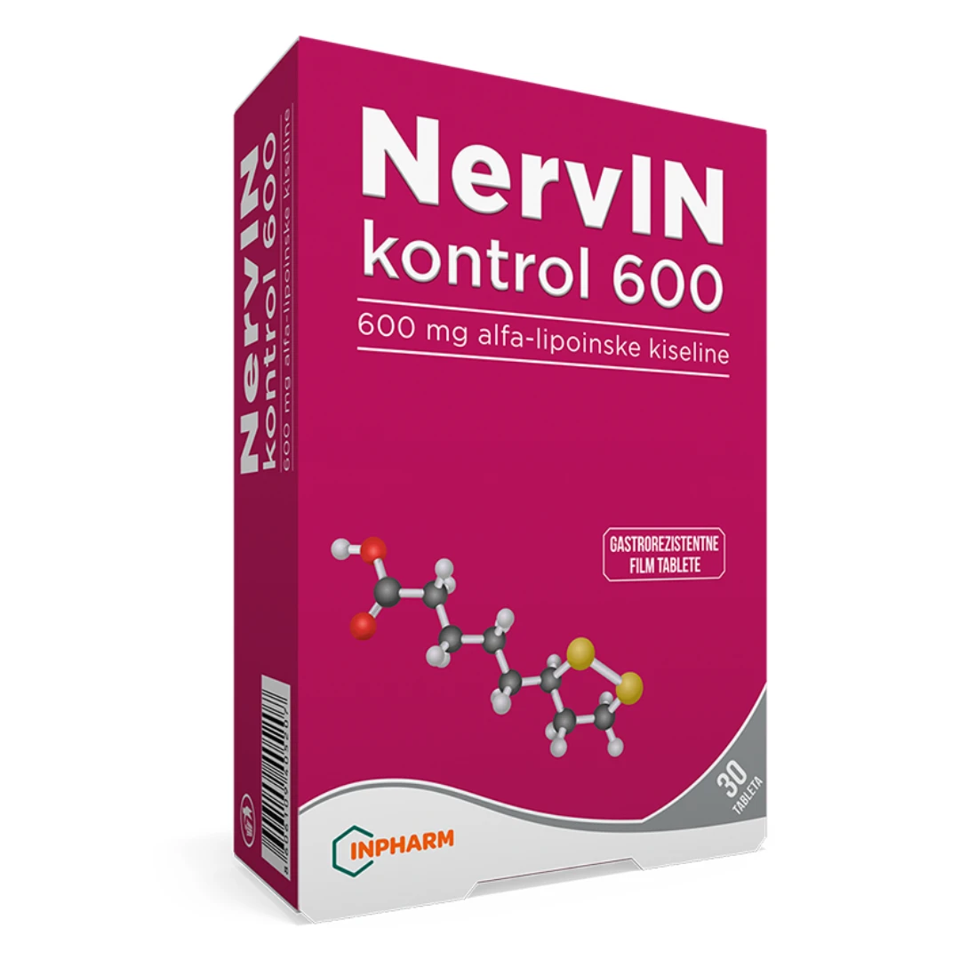 NervIN Kontrol 600 mg 30 Tableta Alfalipoinska Kiselina