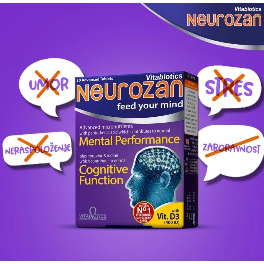 VITABIOTICS Neurozan 30 Tableta za Memoriju i Koncentraciju
