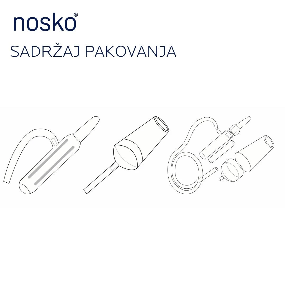 nosko® Nazalno-Oralni Aspirator za Nos za Aspiraciju Ustima