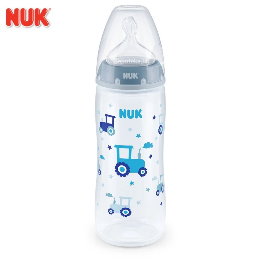 NUK® Flašica Plastična sa Indikatorom Temperature, 6-18m, 300 mL