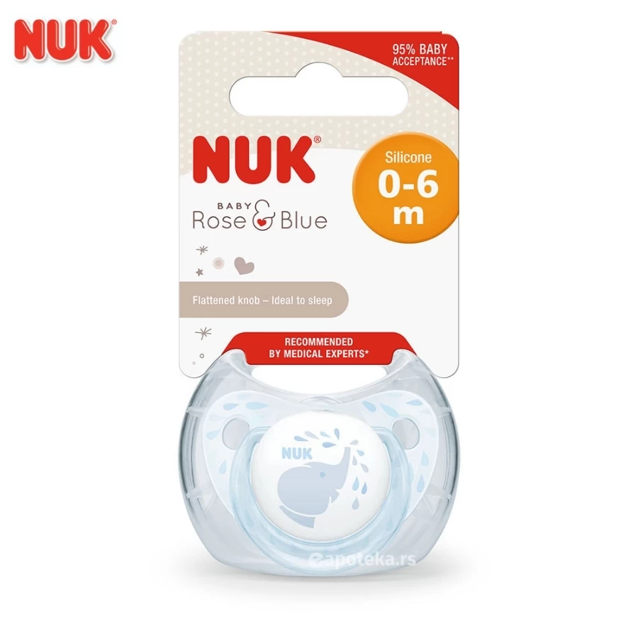 NUK® Varalica Silikon Blue, 0-6m