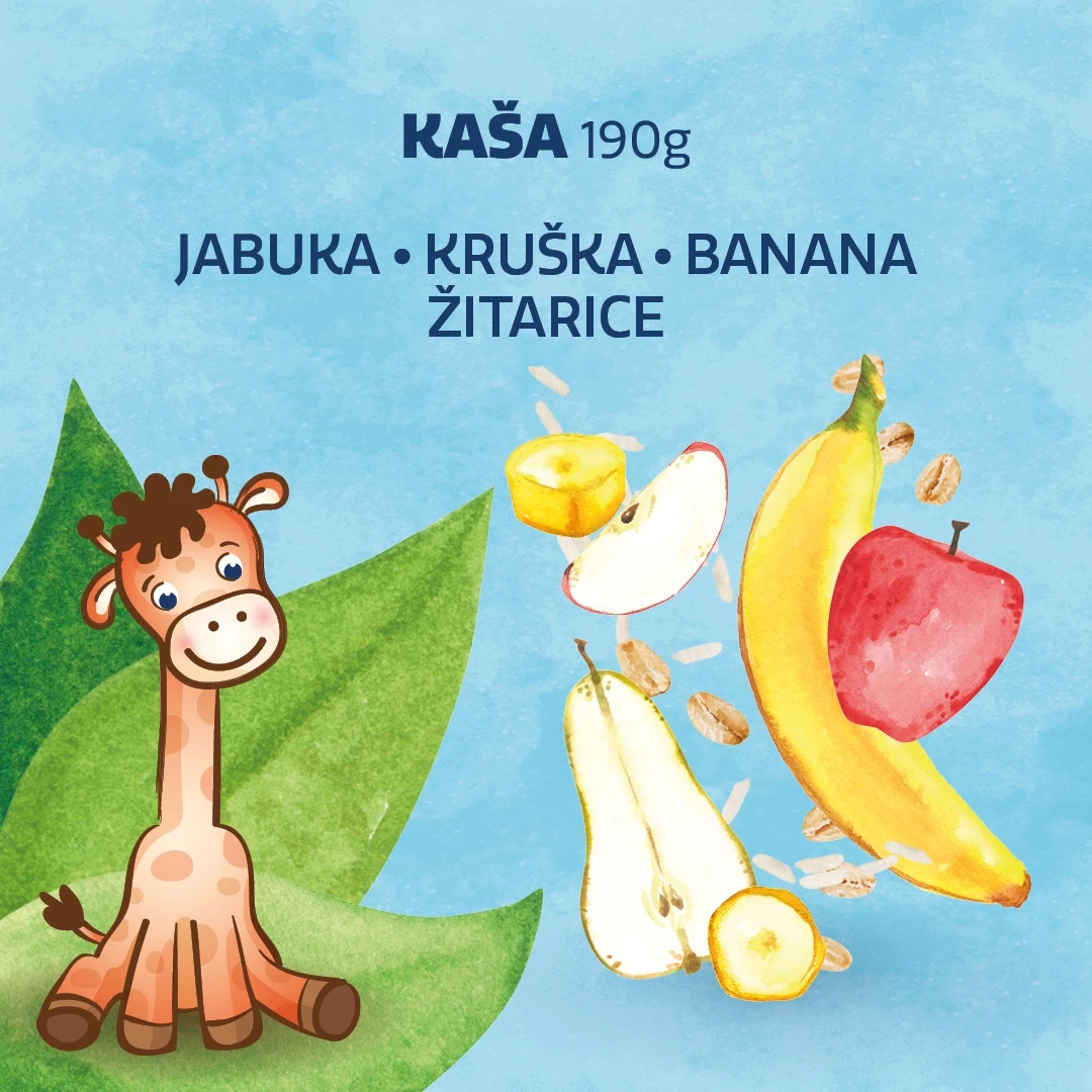 Nutrino Kašica Pire od Voća–Jabuka, Kruška, Banana sa Žitaricama 190 g