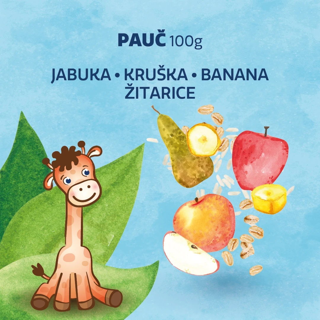 Nutrino Voćni Pire–Jabuka, Kruška i Banana sa Žitaricama 100 g