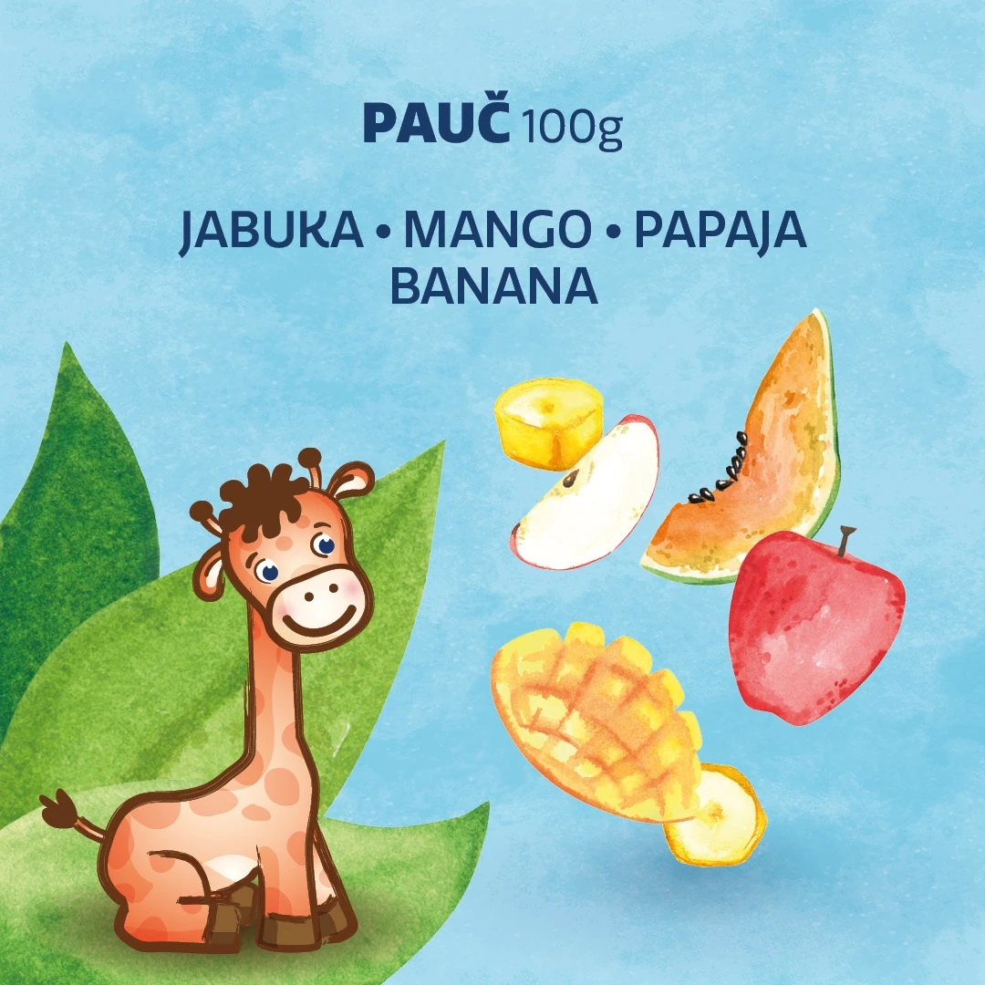 Nutrino Voćni Pire–Jabuka, Mango, Papaja i Banana 100 g