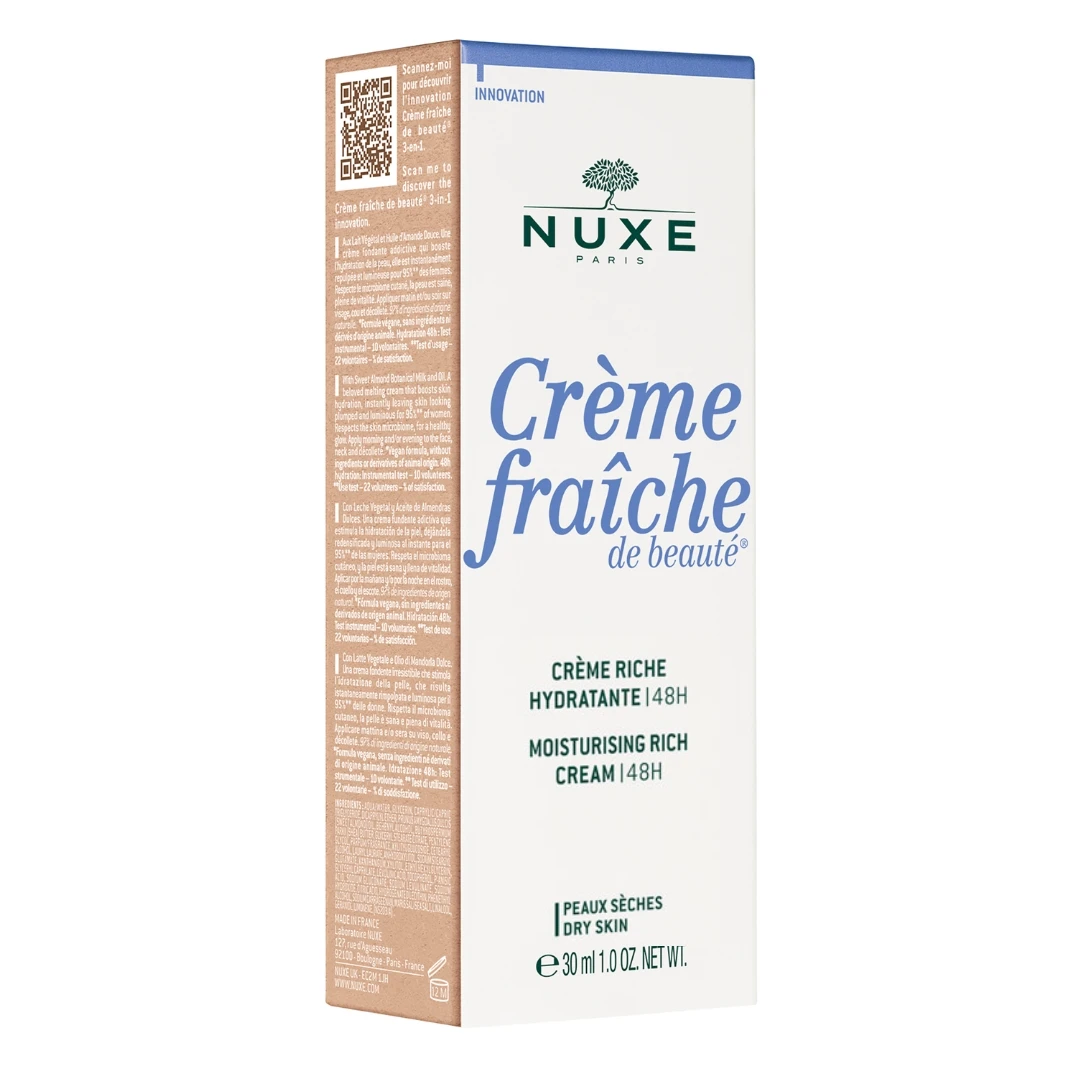 NUXE Crème fraîche® Bogata Hidrantna Krema za Suvu Kožu 48h 30 mL
