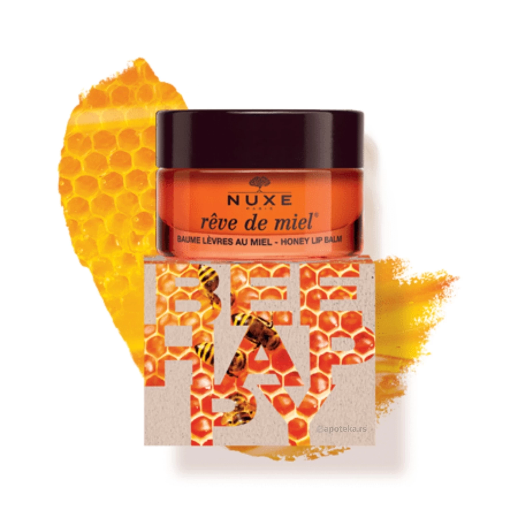NUXE Rêve de Miel® Baume Levres au Miel Ultra-Nourrissant et Reparateur Bee Happy 15g Limited Edition