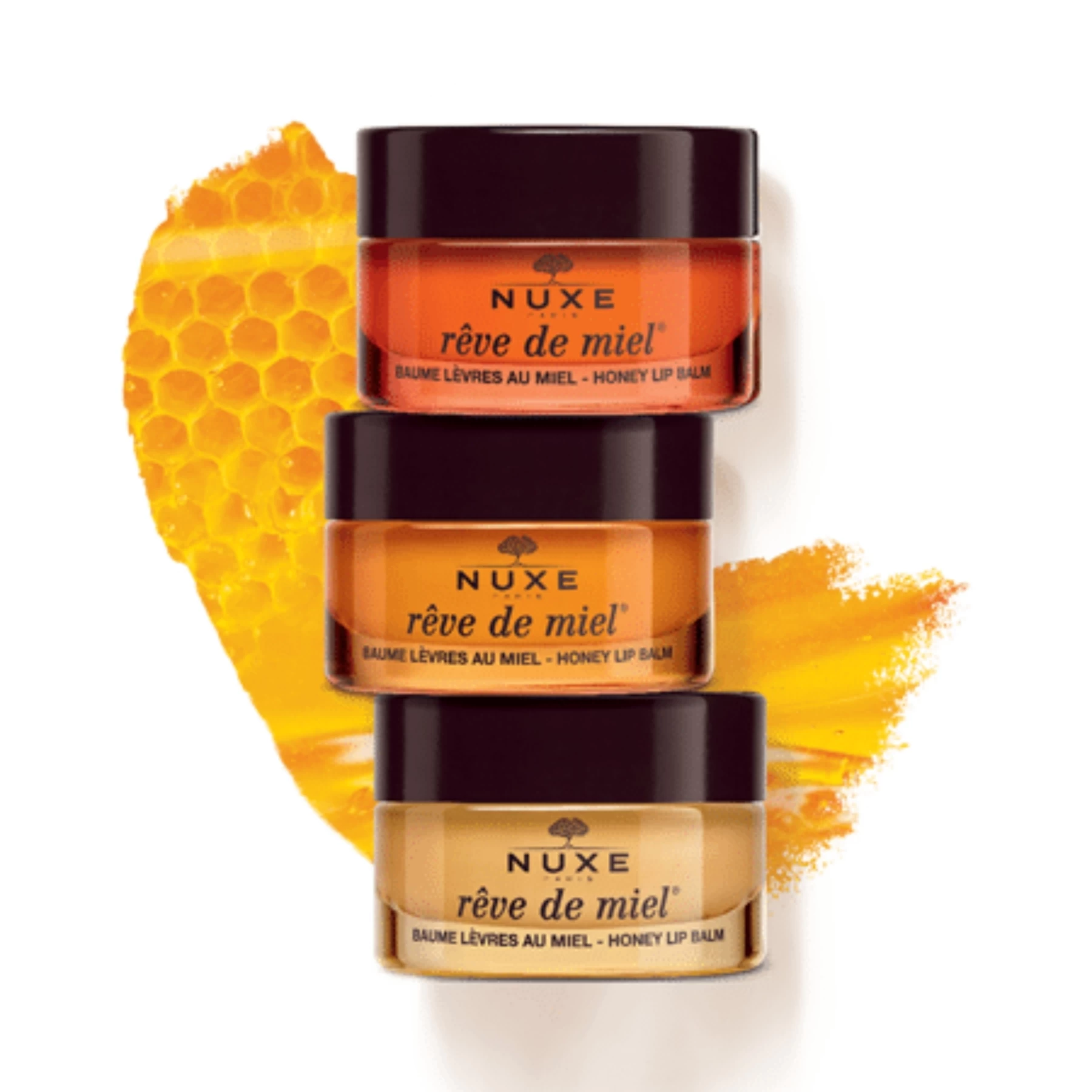 NUXE Rêve de Miel® Baume Levres au Miel Ultra-Nourrissant et Reparateur Bee Happy 15g Limited Edition